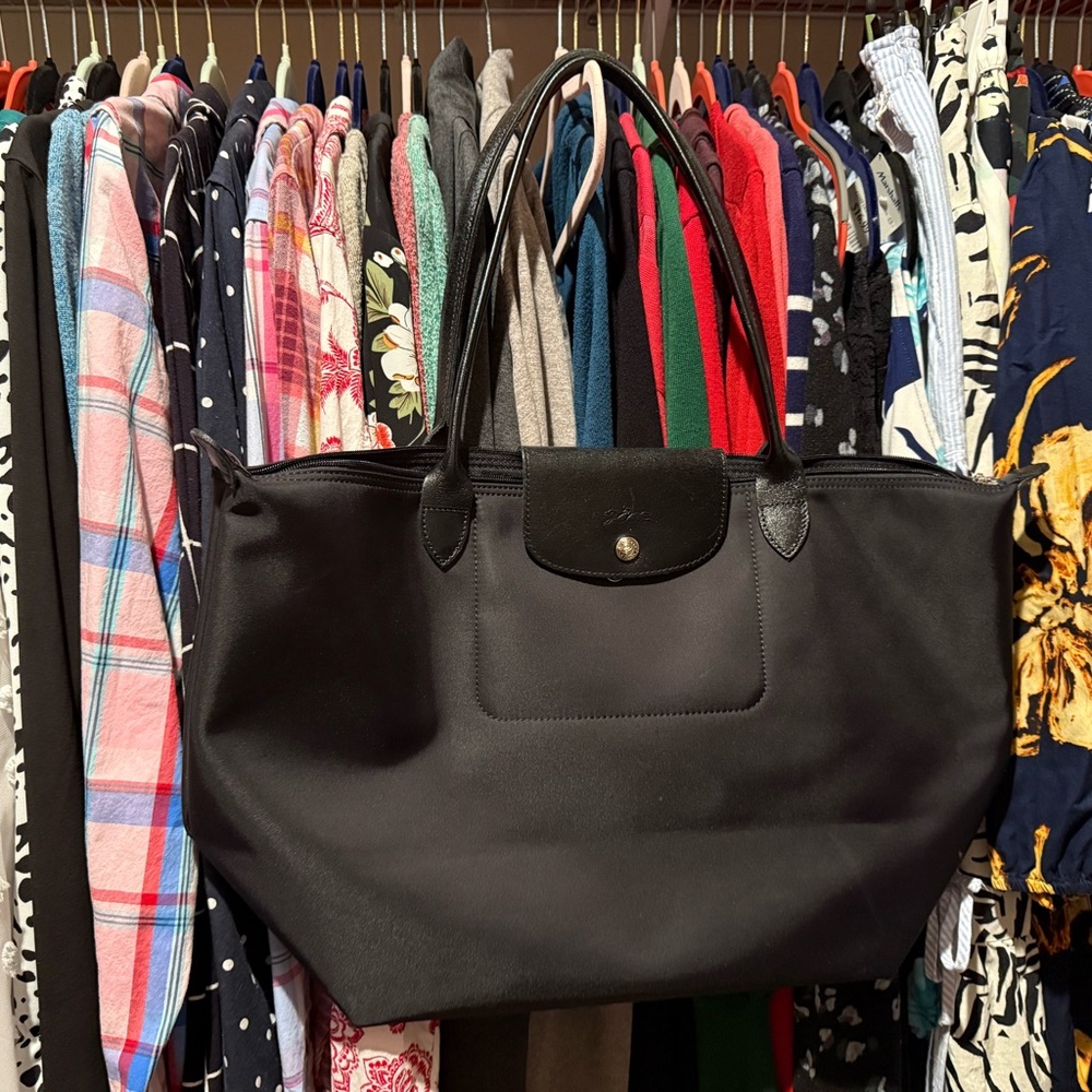 Longchamp Black Leather Handbag